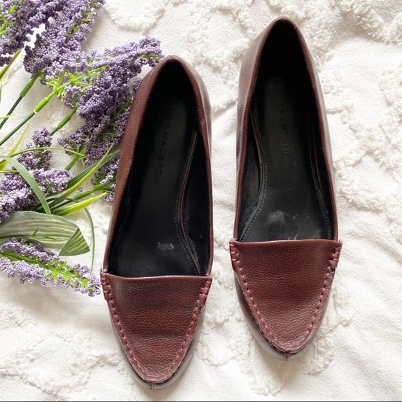 H by Halston Kellie Hidden Wedge Leather Slip-On Loafers - Picture 3 of 8